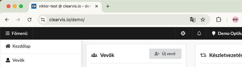 Chrome-profil színsémával a vizuális azonosításhoz